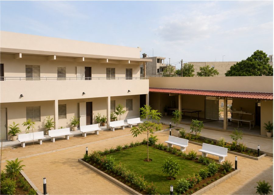 Bâtiment scolaire achevé — Pikine
