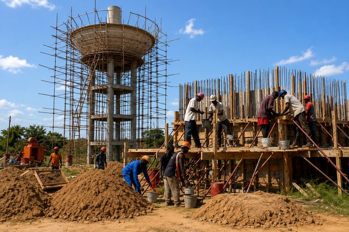 Construction château d'eau — centre PROGEBE Kolda